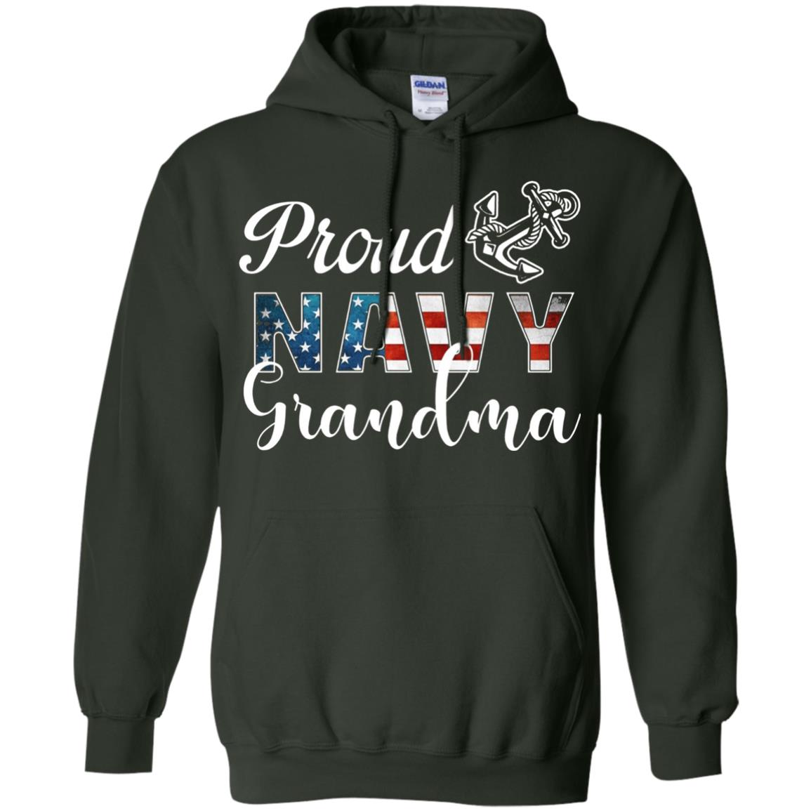 Proud Navy Grandma Military Mama Shirt Forest Green