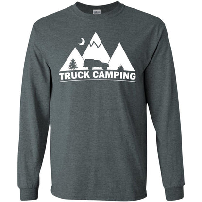 Truck Camping Night Landscape And Adventures T-shirt Dark Heather