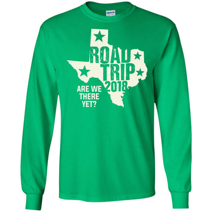 Texas Road Trip 2018 Funny Family Vacation Shirt Irish Green