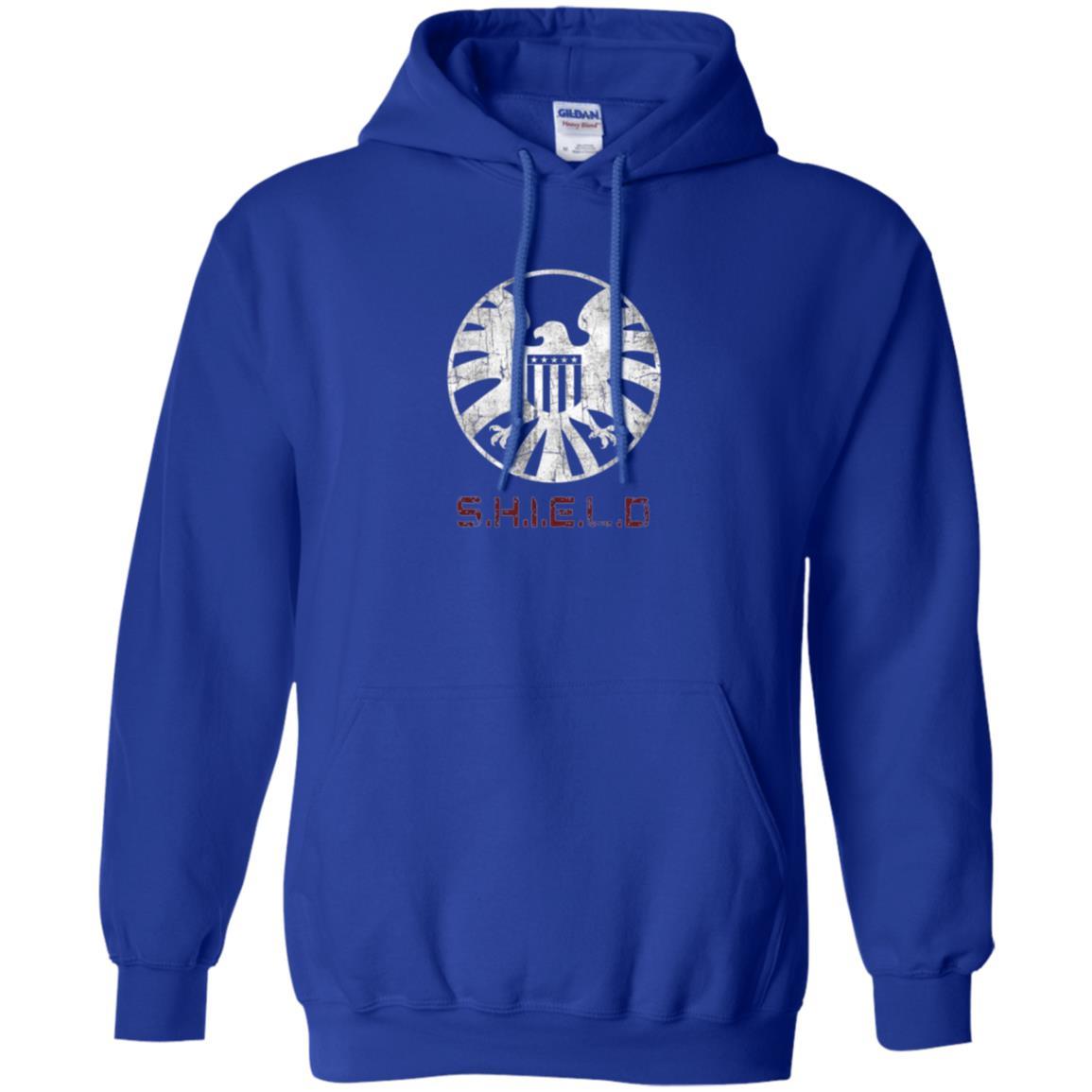 Film T-shirt Agents Of Shield Distressed Logo Graphic Royal