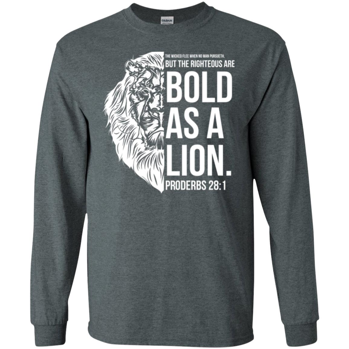 Christian T-shirt Bold As A Lion T-shirt Dark Heather
