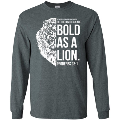 Christian T-shirt Bold As A Lion T-shirt Dark Heather
