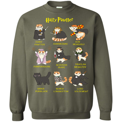 Hairy Pawtter Harry Potter Fan T-shirt Military Green