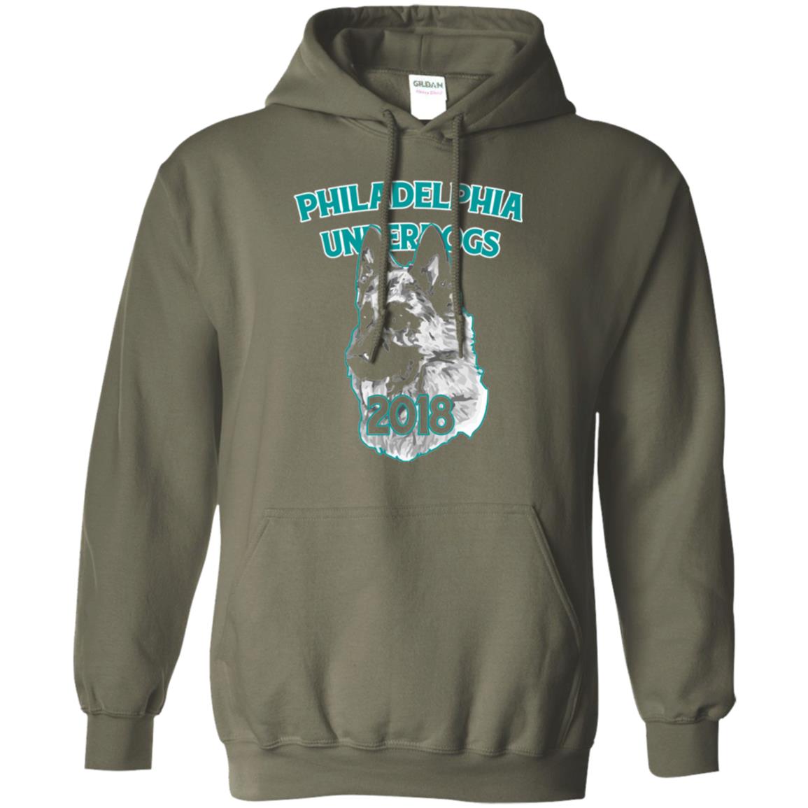 Dog Lover T-shirt Philadelphia Underdogs Celebration 2018 T-shirt Military Green