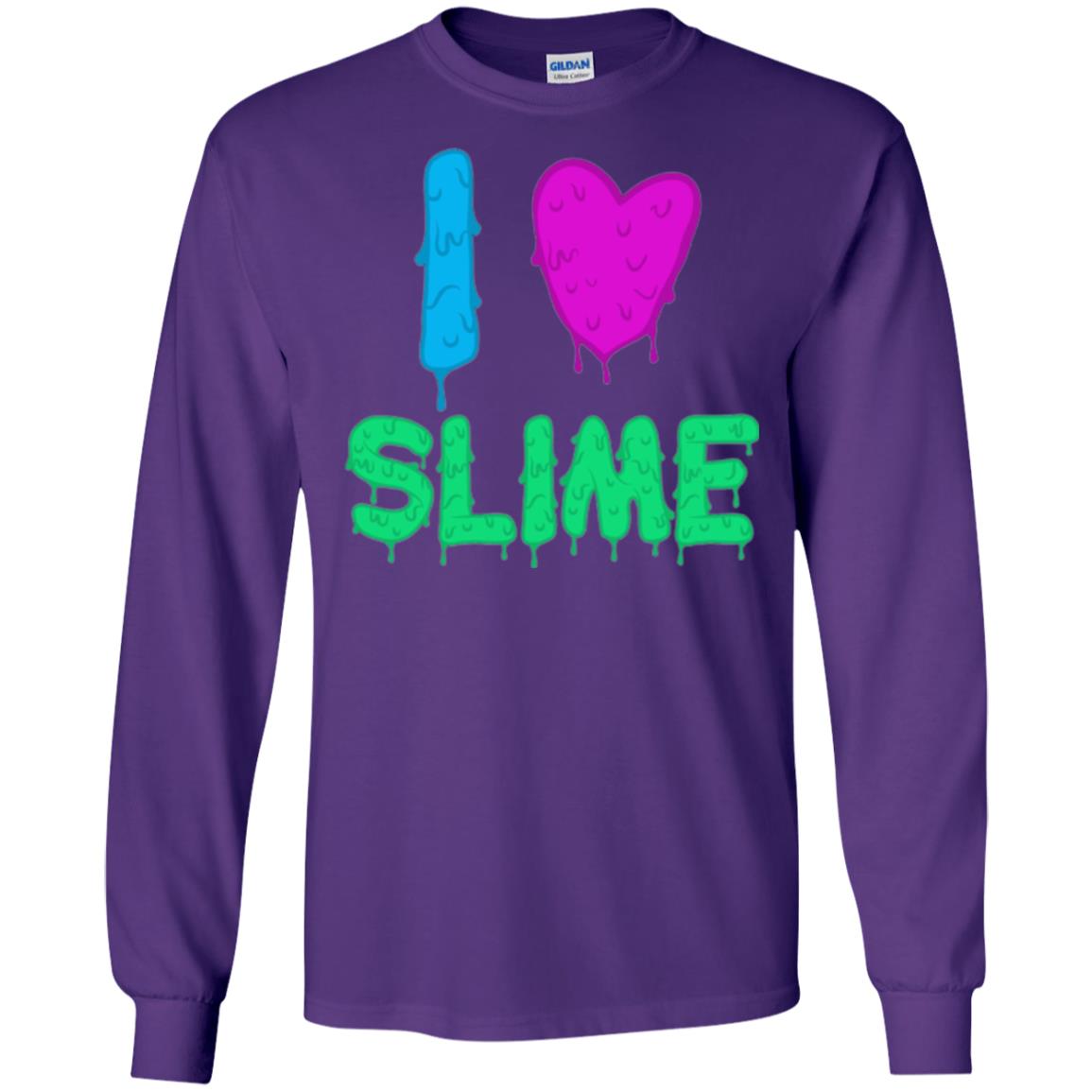 I Love Slime T-shirt Slime Lovers Purple