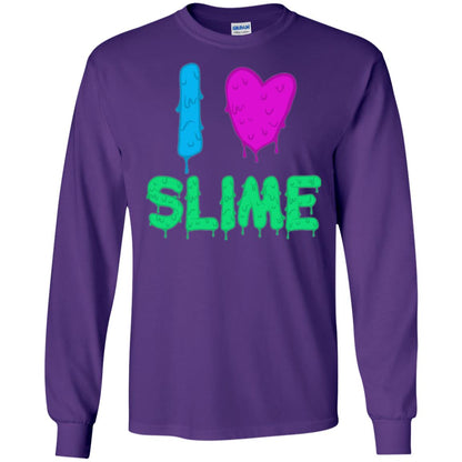 I Love Slime T-shirt Slime Lovers Purple
