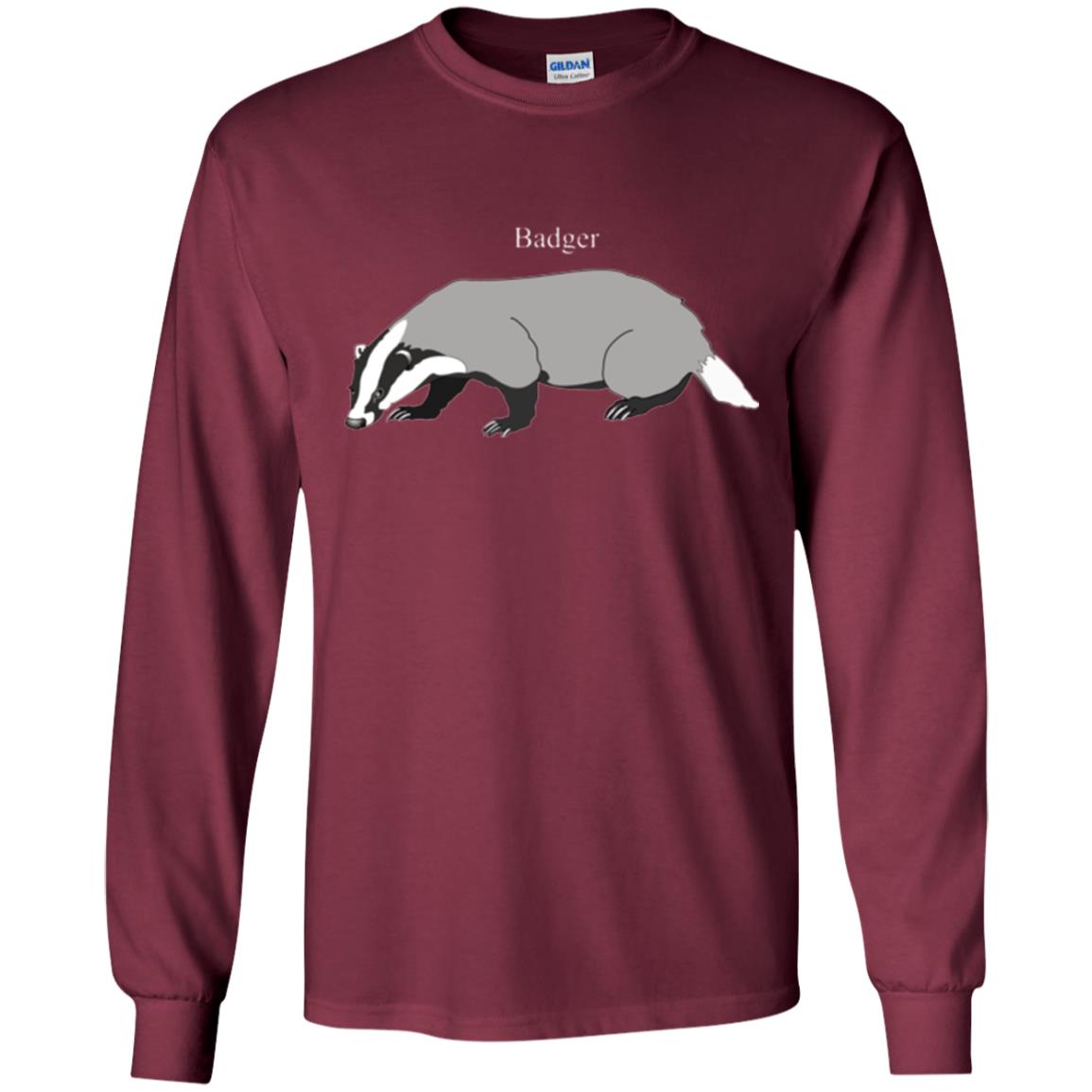 Fierce Badger T-shirt Maroon
