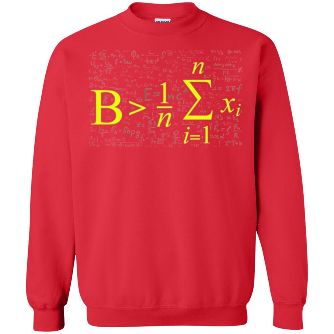 Be Greater Than Average Funny Math Lovers T-shirt Red