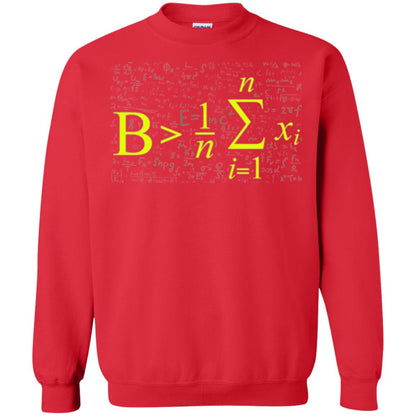Be Greater Than Average Funny Math Lovers T-shirt Red