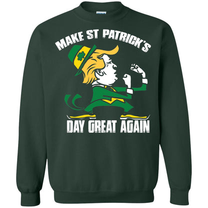 Trump Make St Patricks Day Great Again Funny Trump T-shirt Forest Green