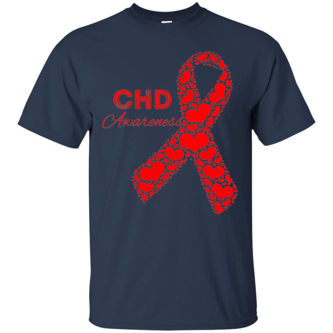 Chd Congenital Heart Defect Awareness T-shirt National Wear Red Navy