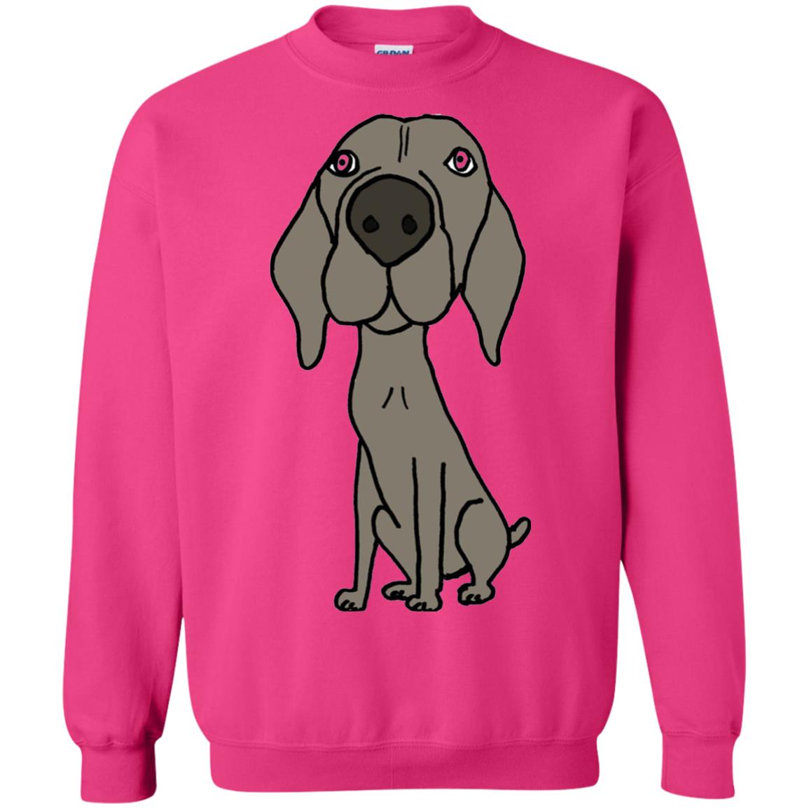 Smiletodaytees Funny Weimaraner Dog Cartoon T-shirt Heliconia