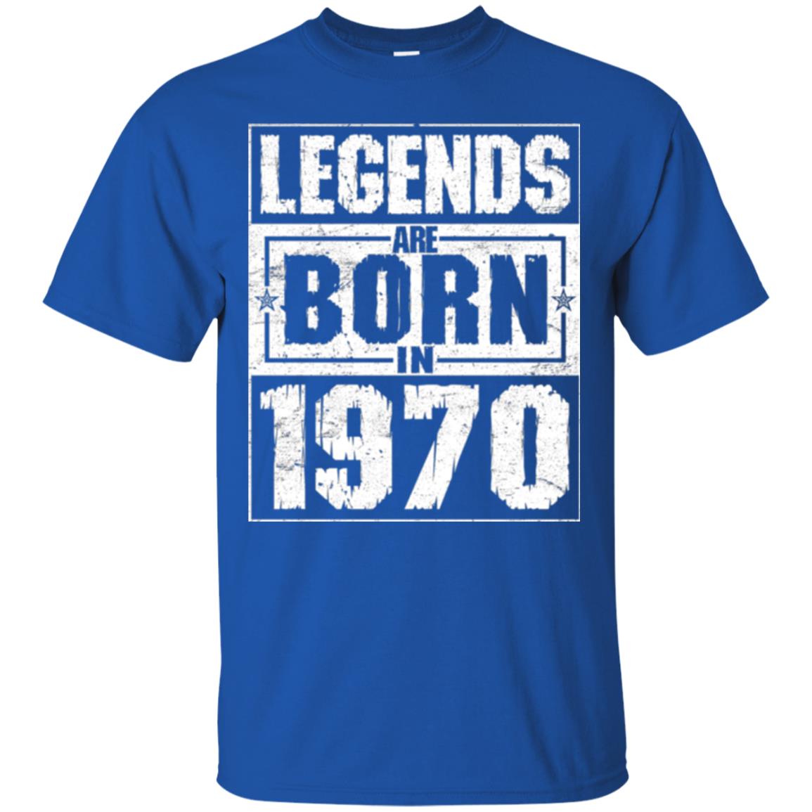 Brithday T-shirt Legends Are Born In 1970 Royal