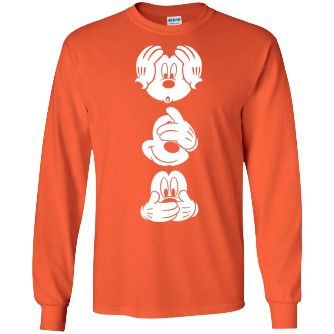 Cartoon T-shirt Disney Mickey Mouses Graphic Orange