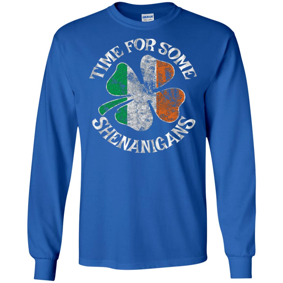 Time For Some Shenanigans St. Patrick_s Day T-shirt Royal
