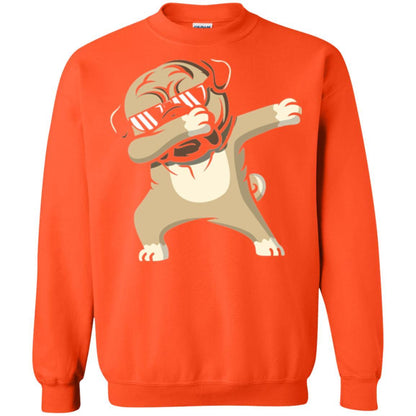 Dog Lover T-shirt Dabbing Pug T-shirt Orange