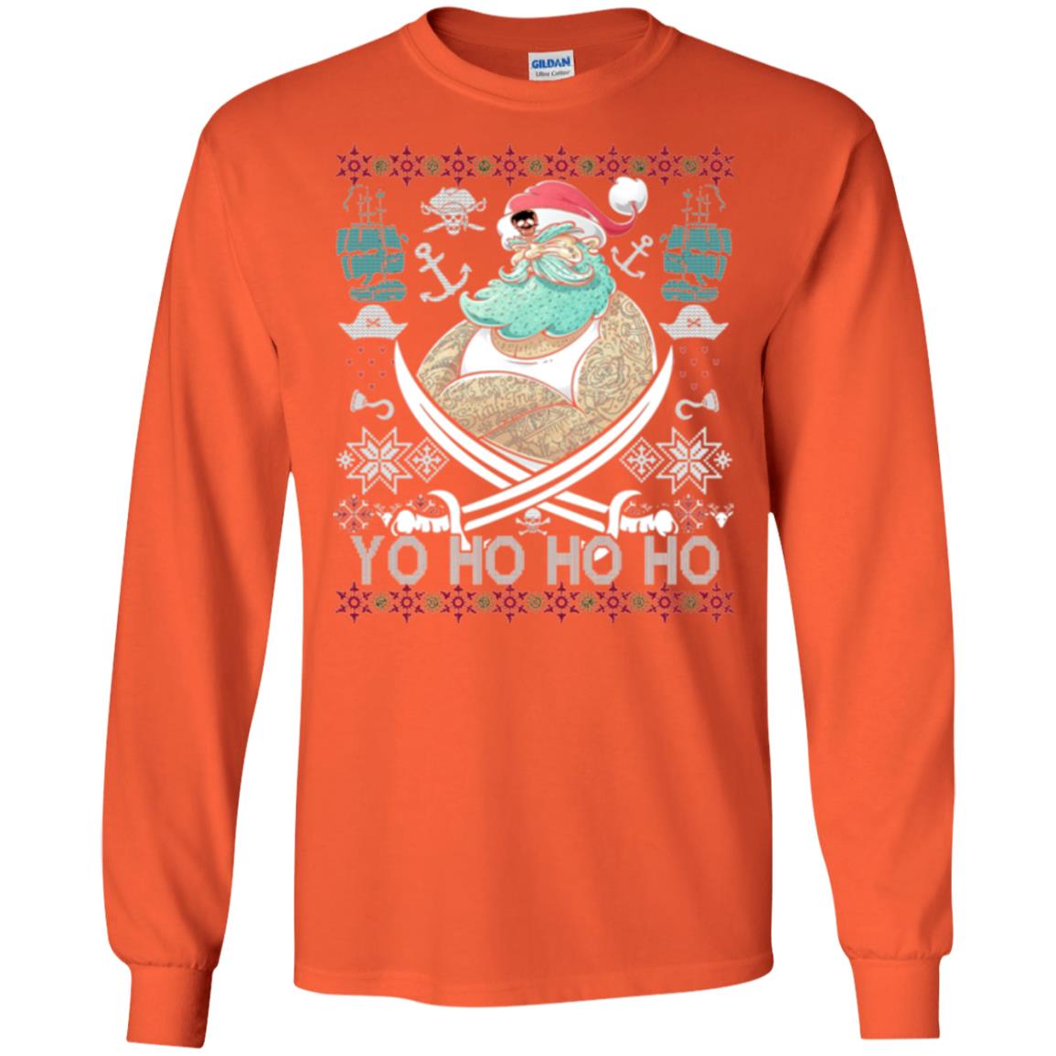 Christmas T-shirt Santa Pirate Orange