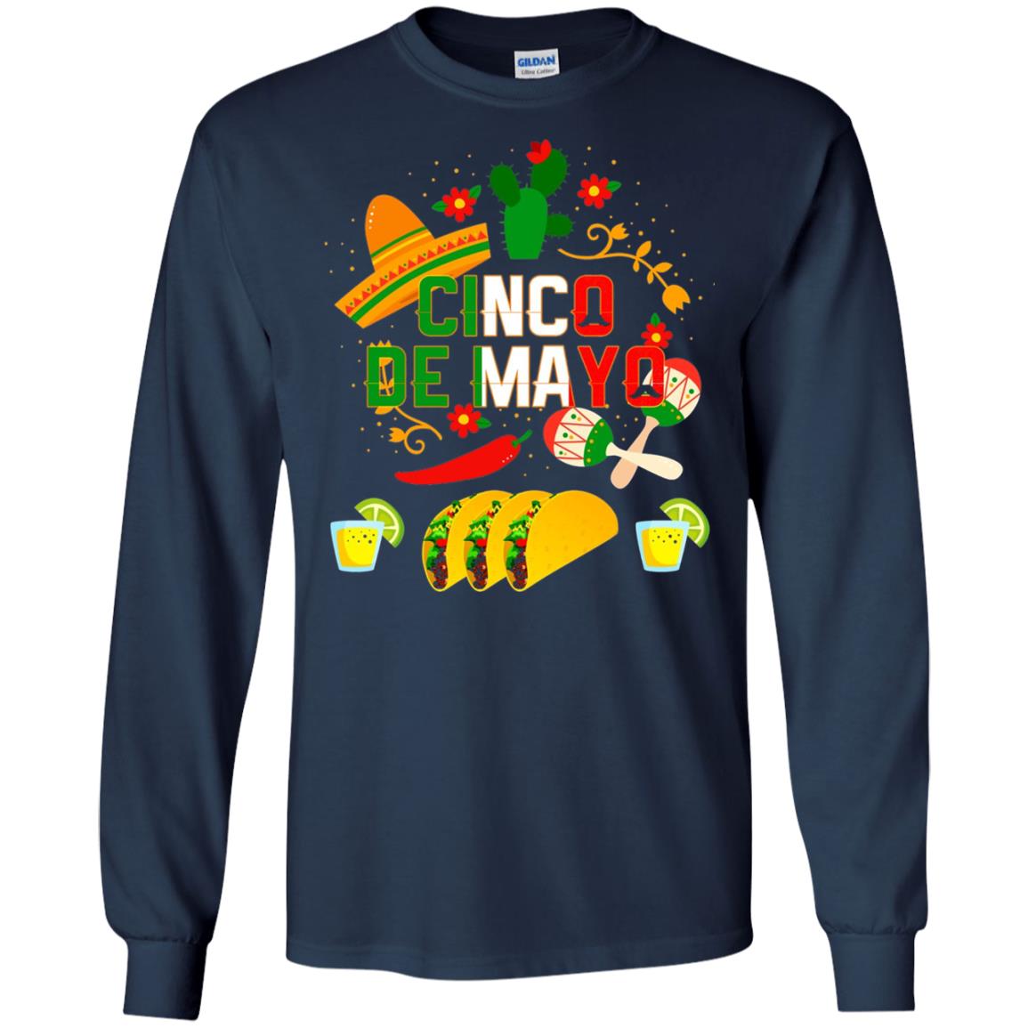 Fiesta Cinco De Mayo T-shirt Cinco De Mayo Navy