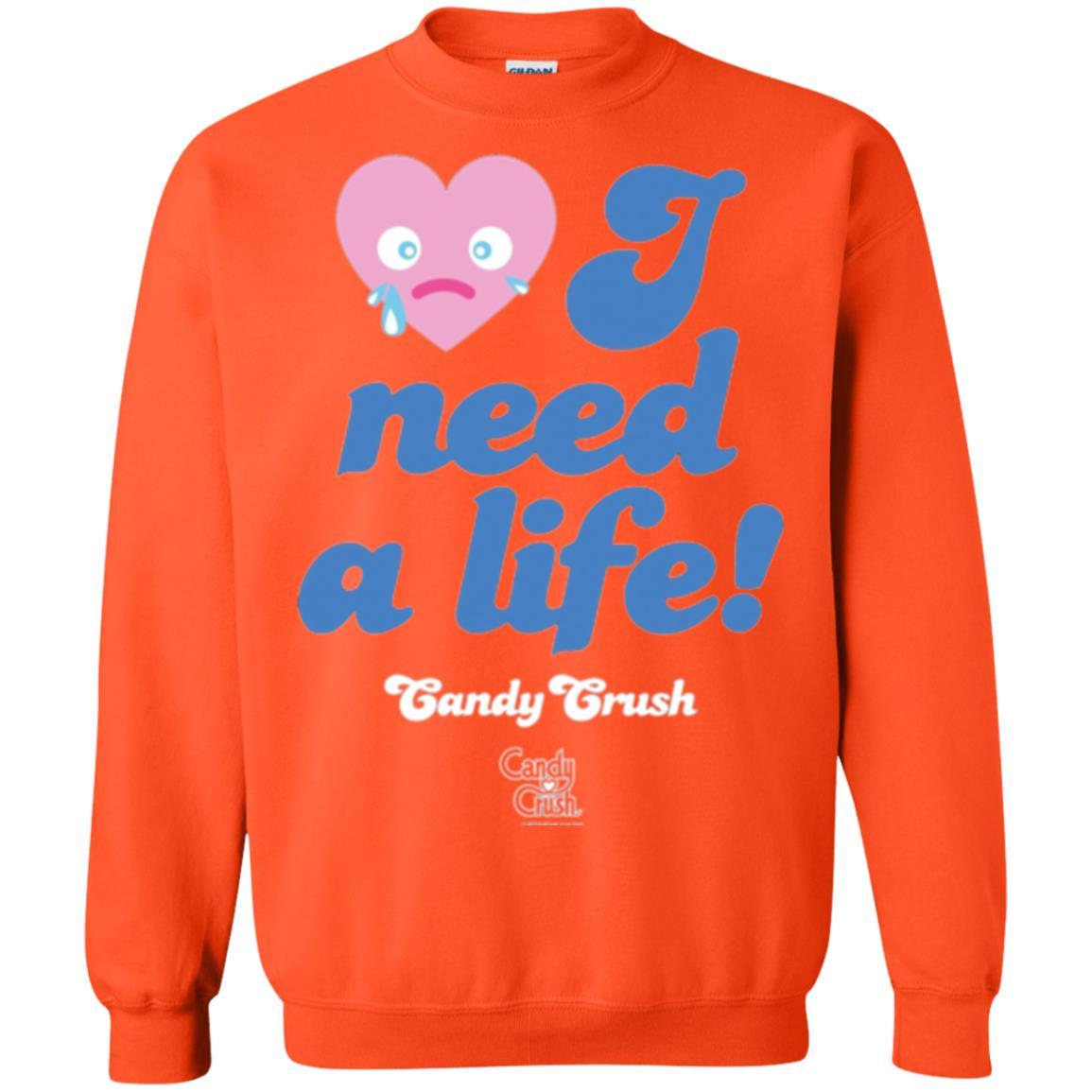 Gamer T-shirt I Need A Life T-shirt Orange