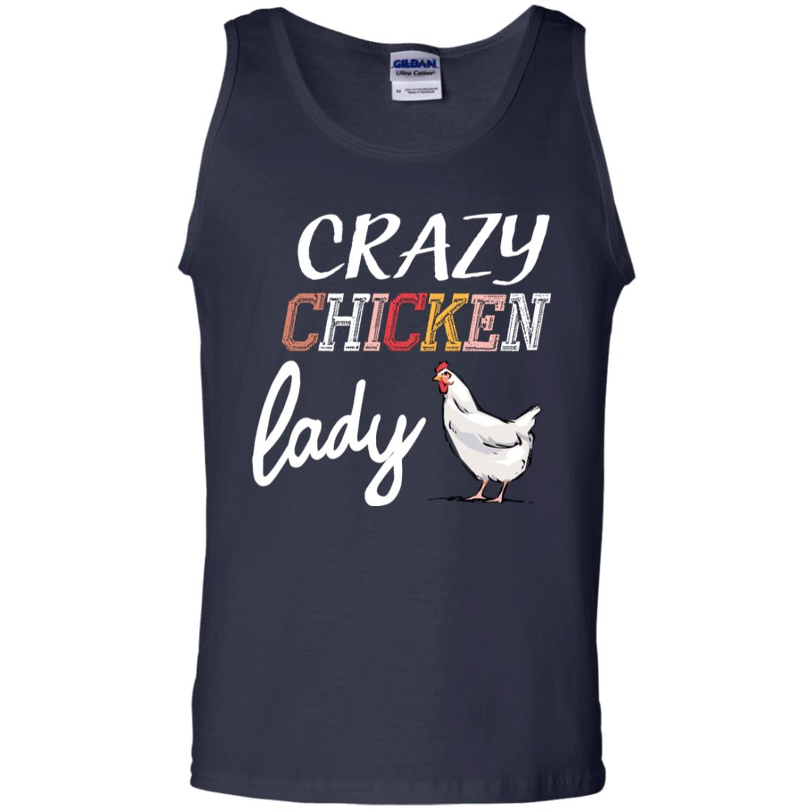 Crazy Chicken Lady Chicken Shirt For Girls Womens Navy