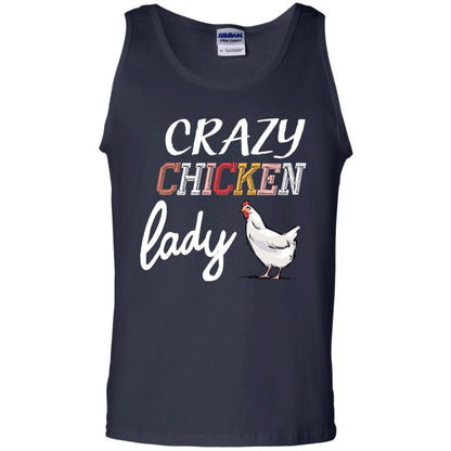 Crazy Chicken Lady Chicken Shirt For Girls Womens Navy