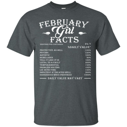 February Girl Facts Facts T-shirt Dark Heather