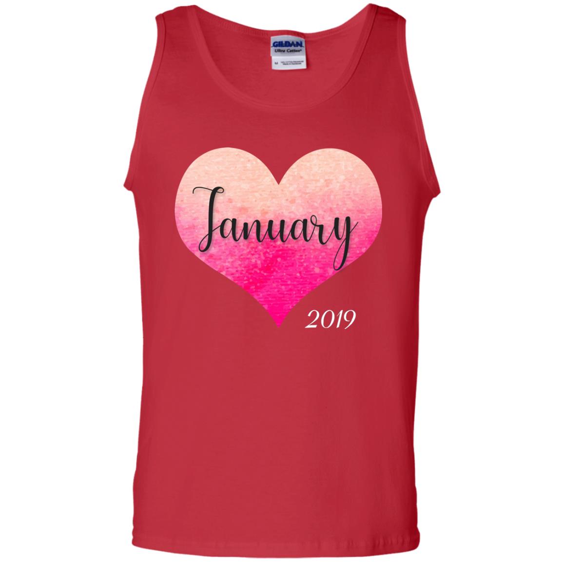 Pregnancy Reveal Announcement Party January 2019 Shirt Red