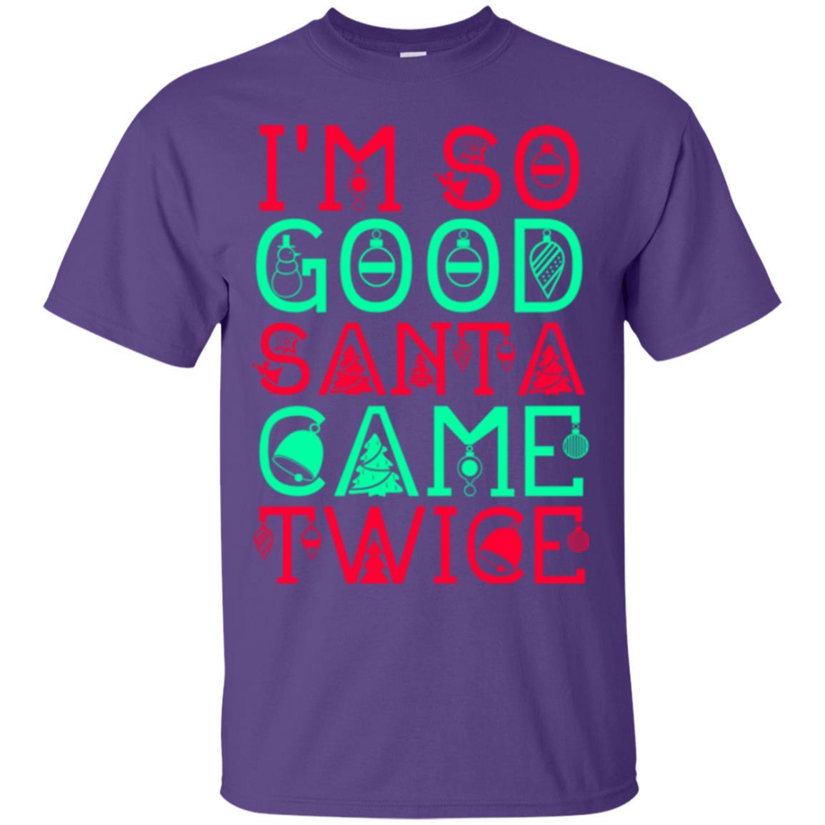 Christmas T-shirt I'm So Good Santa Cam Twice Purple