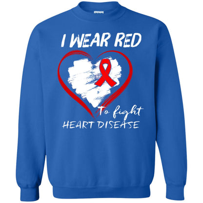 I Wear Red To Fight Heart Disease Shirt Royal