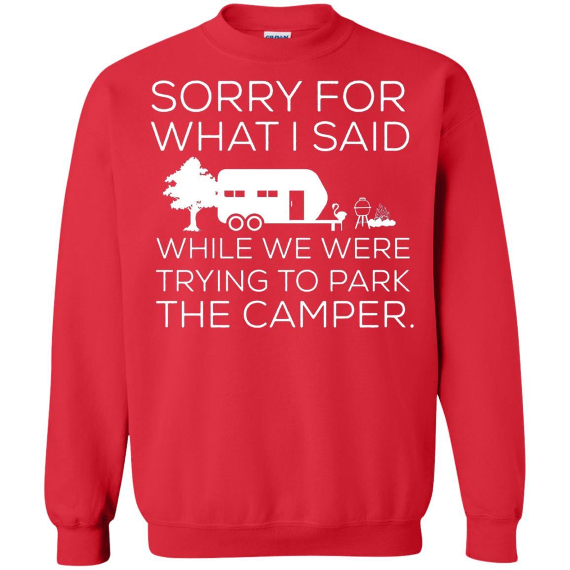 Camping T-shirt We Were Trying To Park The Camper Red