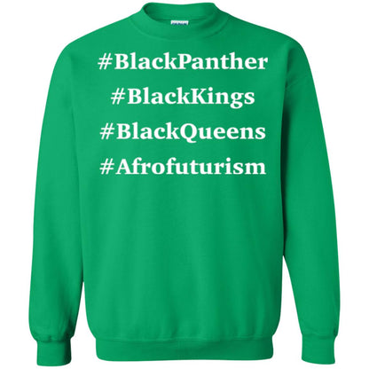 Black Panther Black Kings Black Queens Afrofuturism T-shirt Irish Green