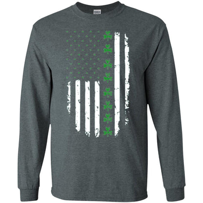 Irish American Flag St. Patrick_s Day T-shirt Dark Heather