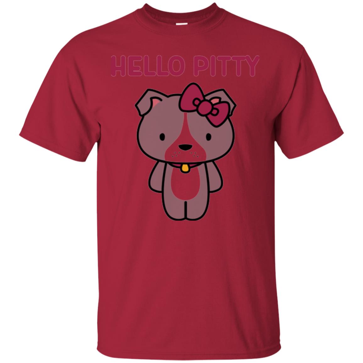Hello Pitty Dog Lover Shirt Cardinal