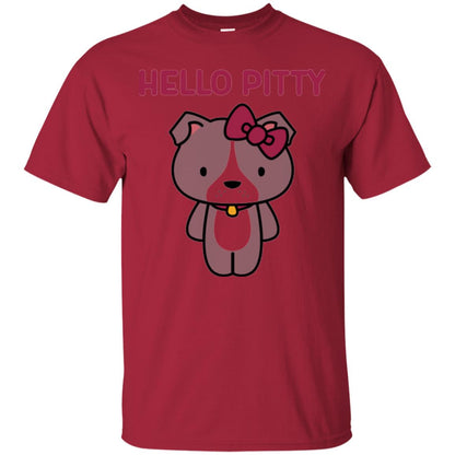 Hello Pitty Dog Lover Shirt Cardinal