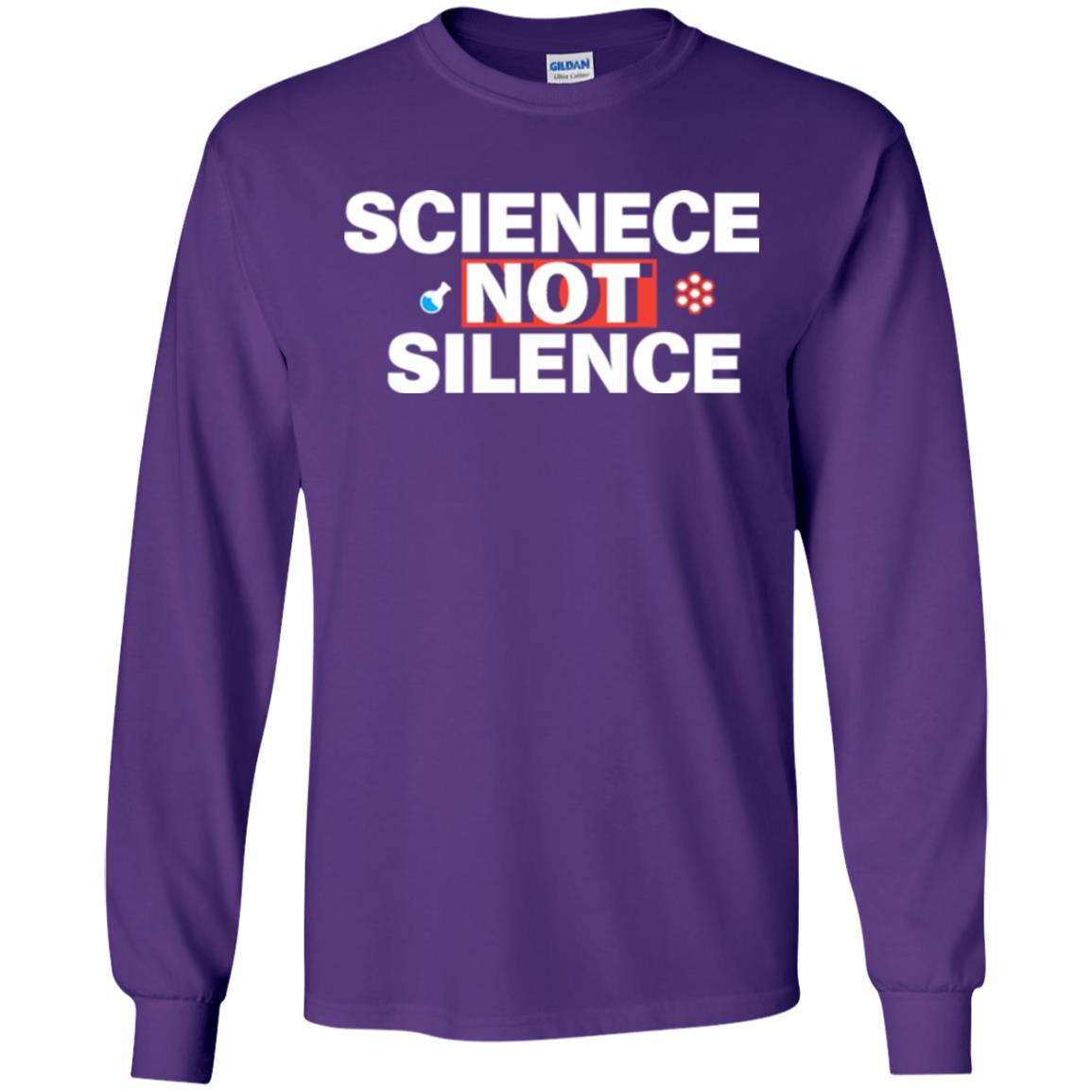 Scientist T-shirt Scienece Not Silence Purple