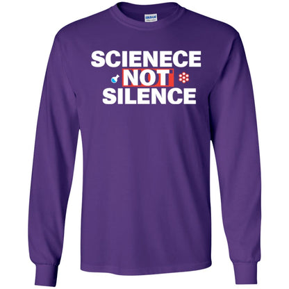 Scientist T-shirt Scienece Not Silence Purple