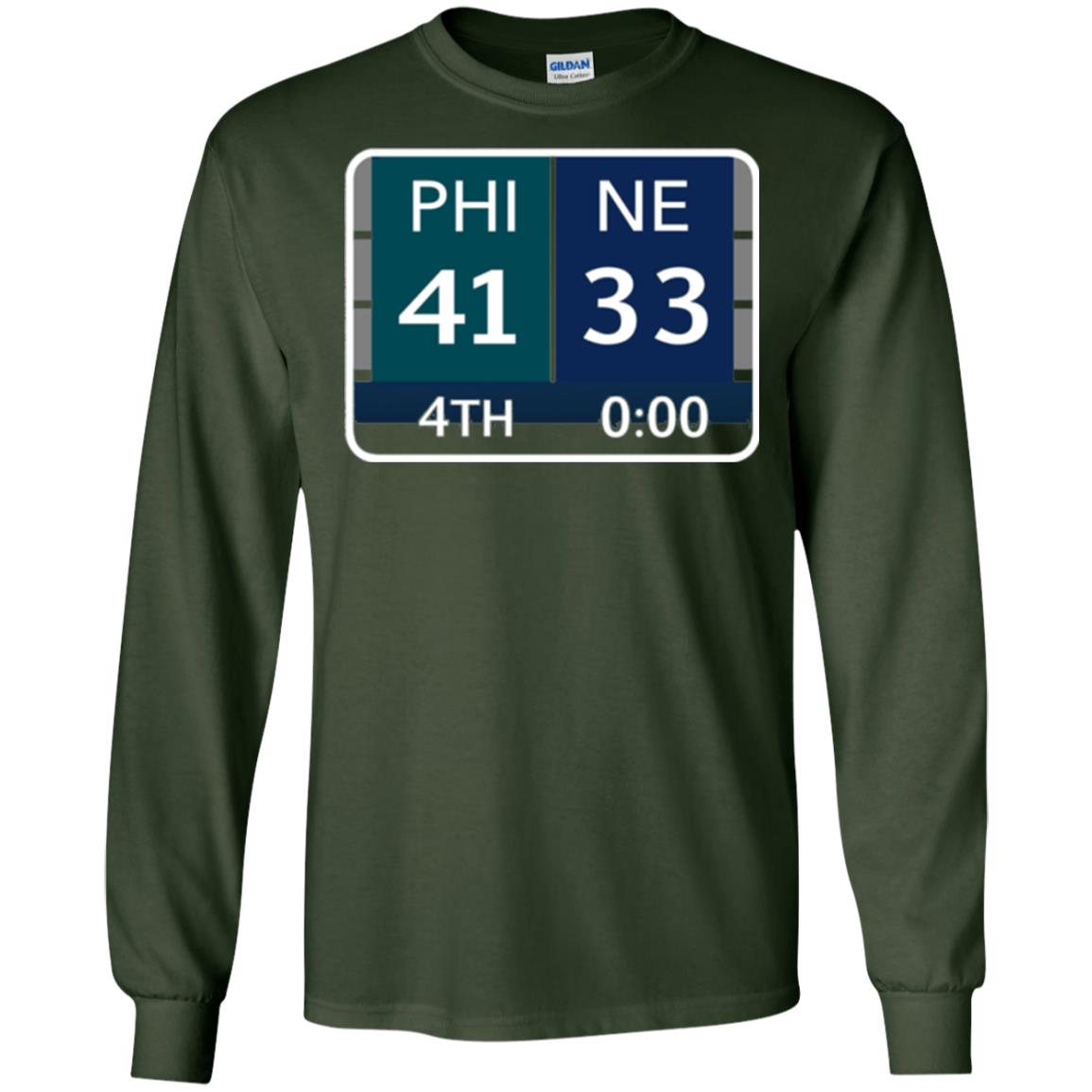 Phi 41 Ne 33 Final Score Football Lover T-shirt Forest Green