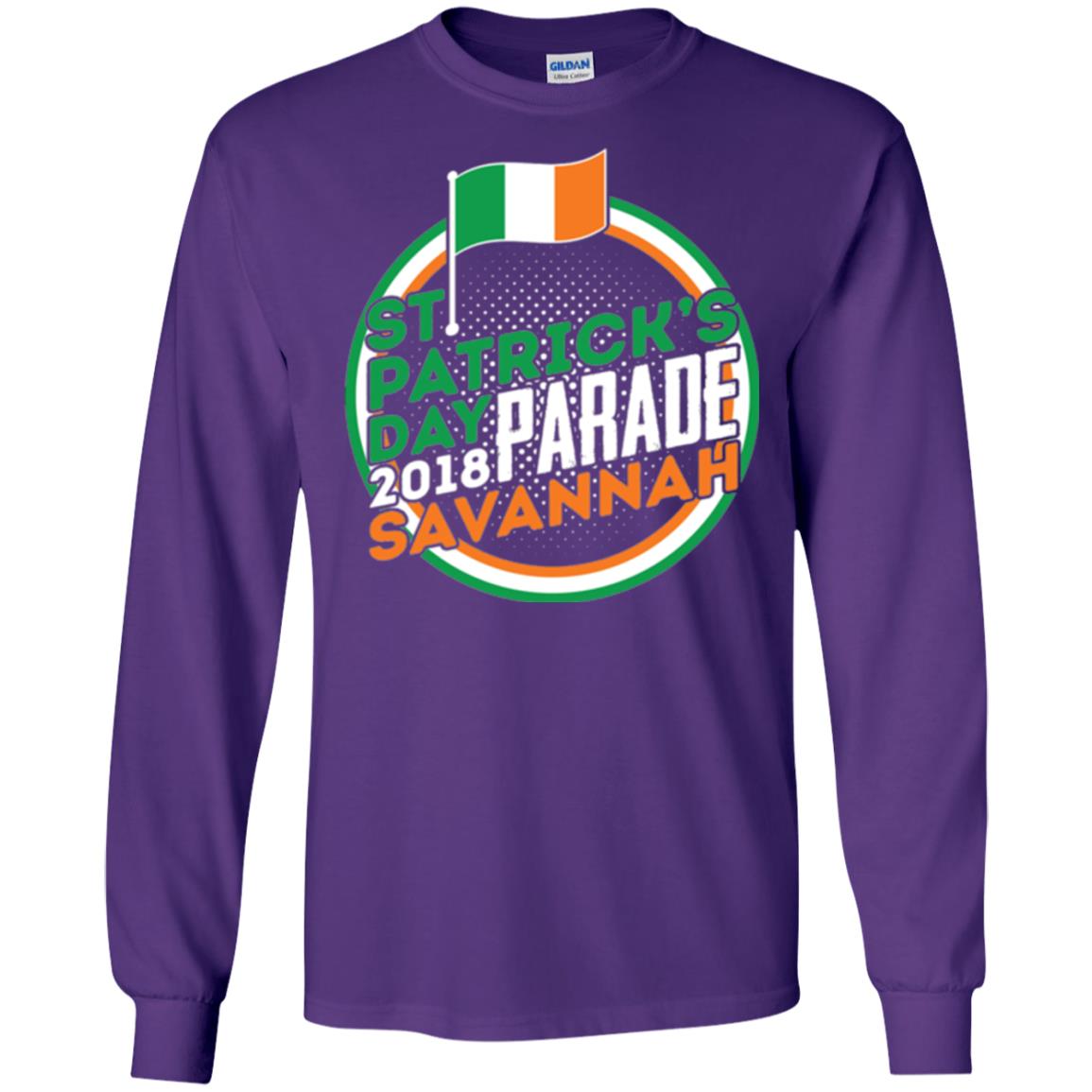 Parade Savannah 2018 Ireland Flag St. Patrick_s Day T-shirt Purple