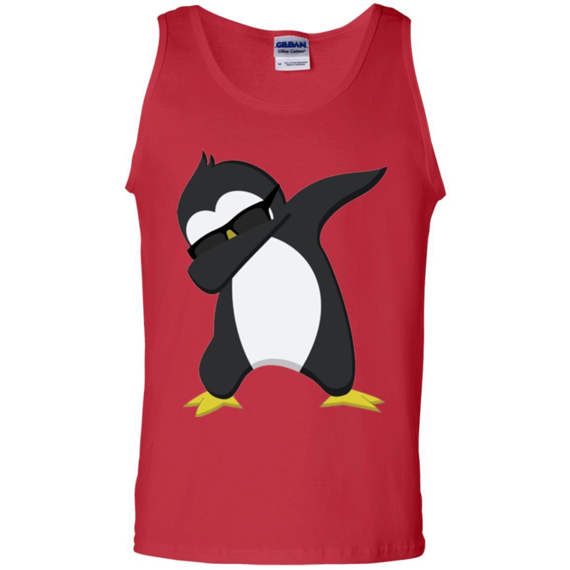 Christmas T-shirt Dabbing Penguin T-shirt Red