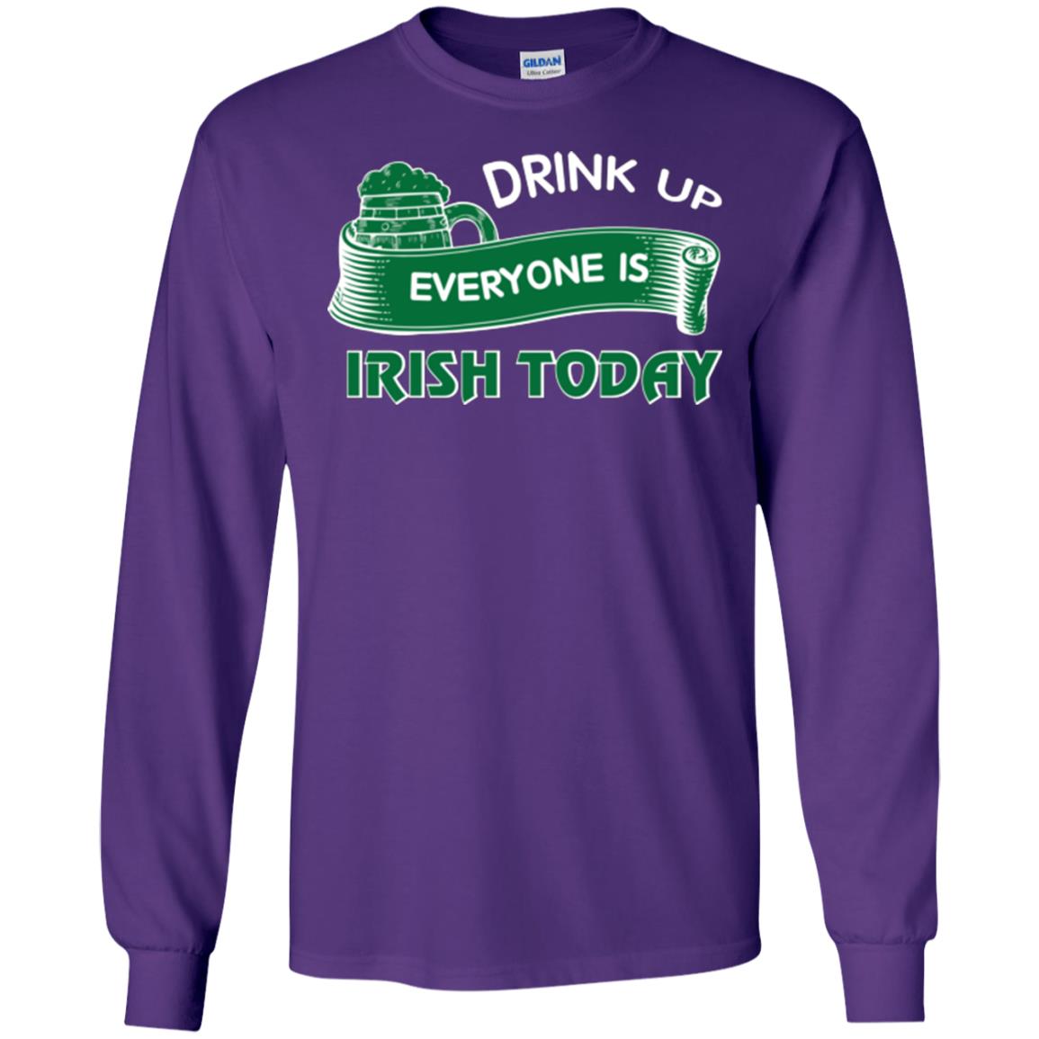 St. Patrick's Day T-shirt Drink Up Everyone Is Irish Today Purple