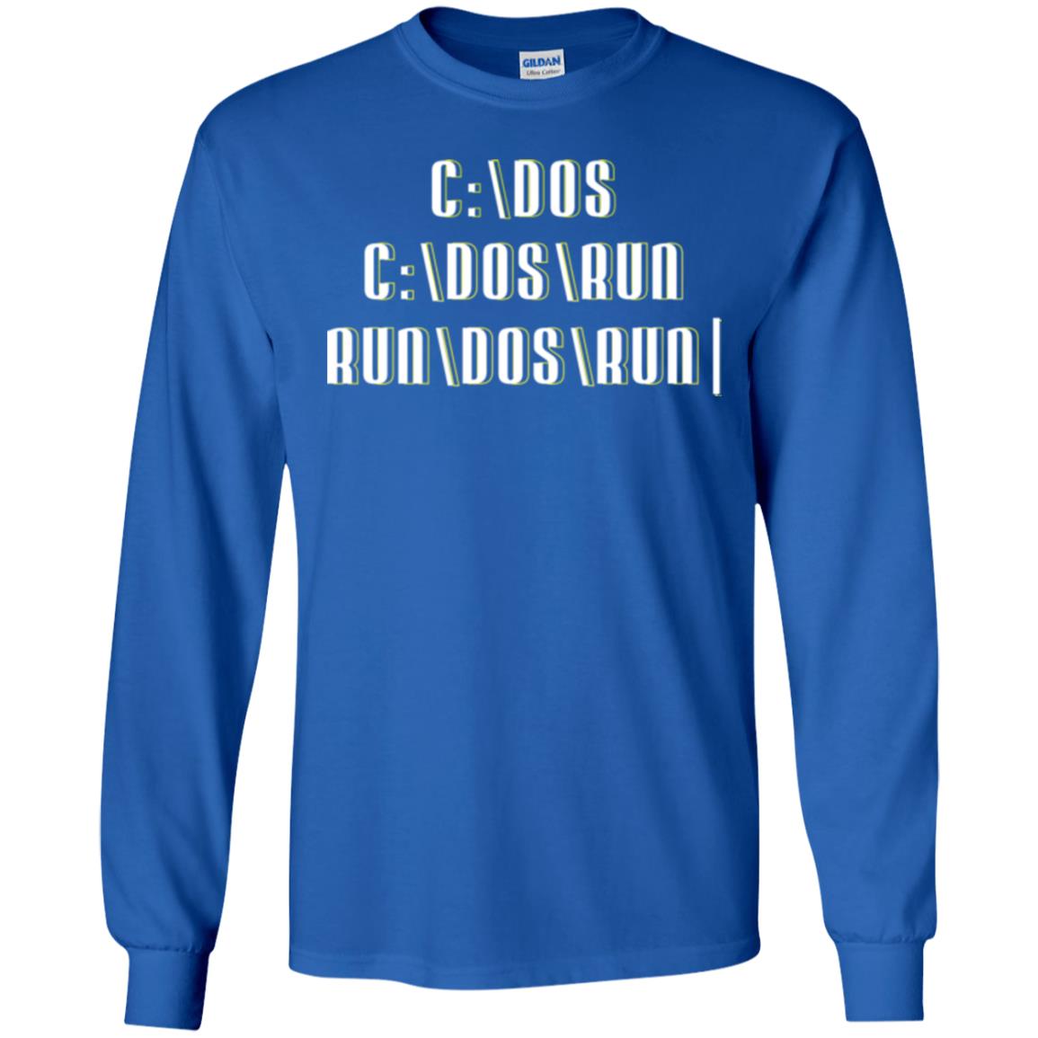 Programmer T-shirt Run Dos Run Royal