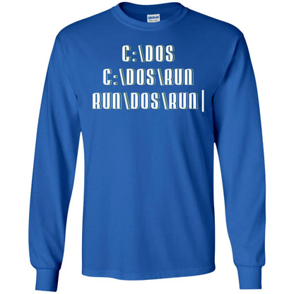 Programmer T-shirt Run Dos Run Royal