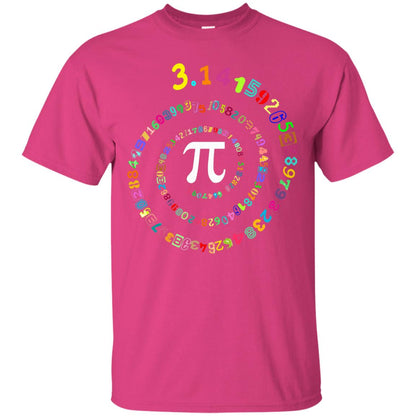 Pi Spiral Novelty Pi Day T-shirt Heliconia