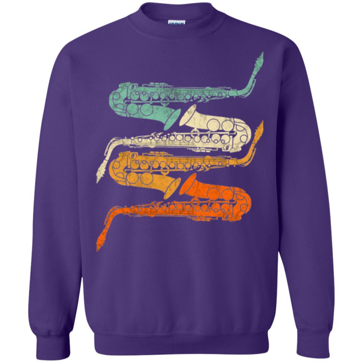 Saxophonist T-shirt Vintage Retro 70s Saxophone Purple
