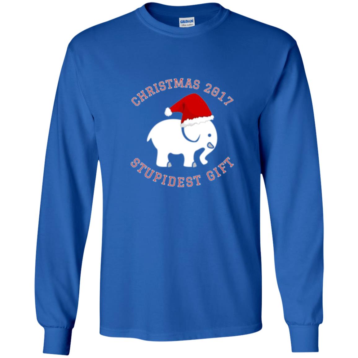 Christmas T-shirt White Elephant Christmas 2017 Stupidest Gift Royal