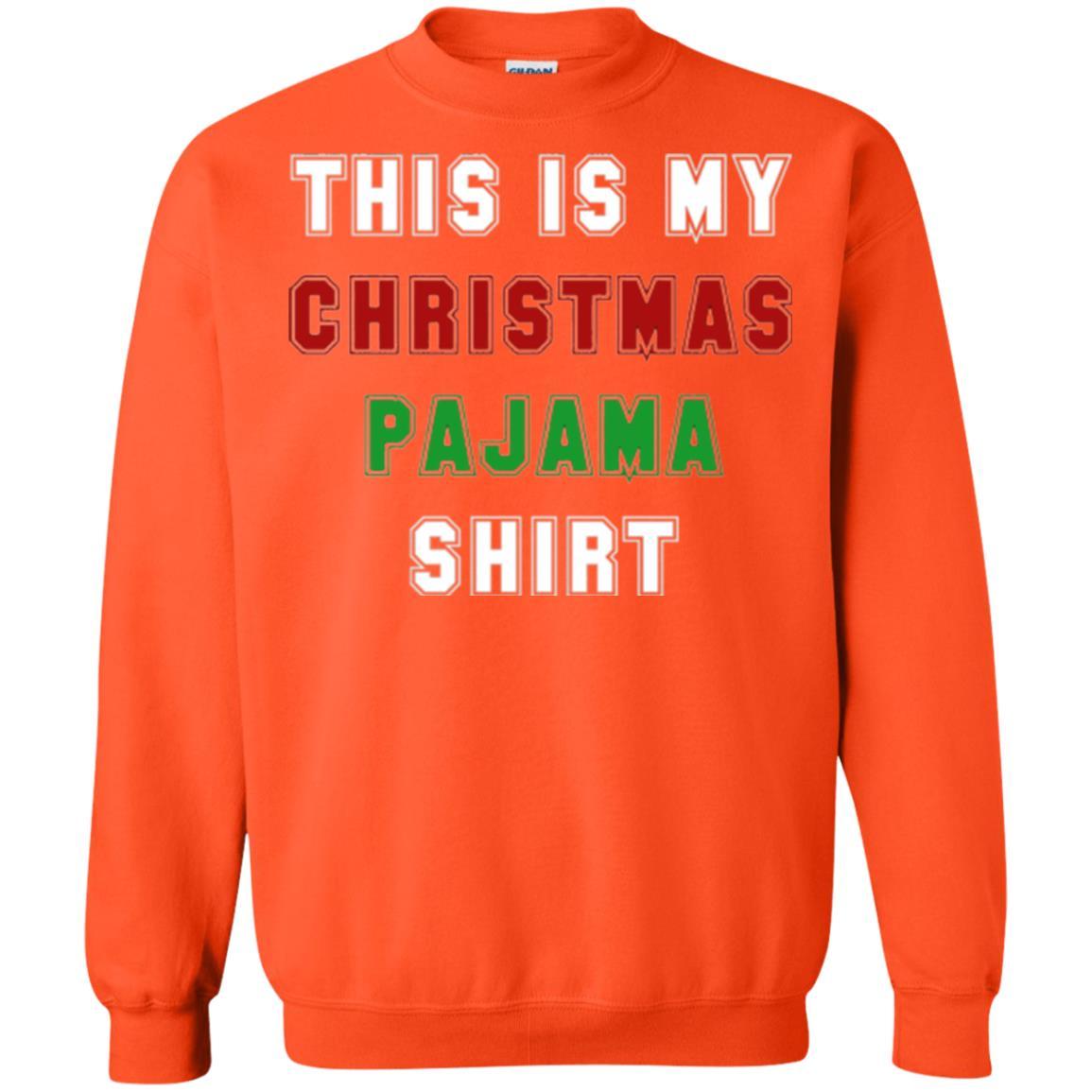 Christmas T-shirt This Is My Christmas Pajama Orange