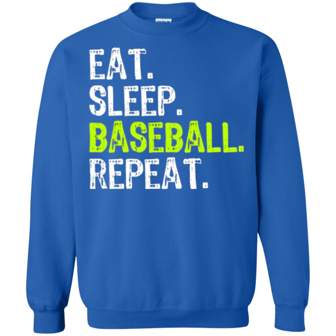 Baseball T-shirt Eat Sleep Baseball Repeat Royal