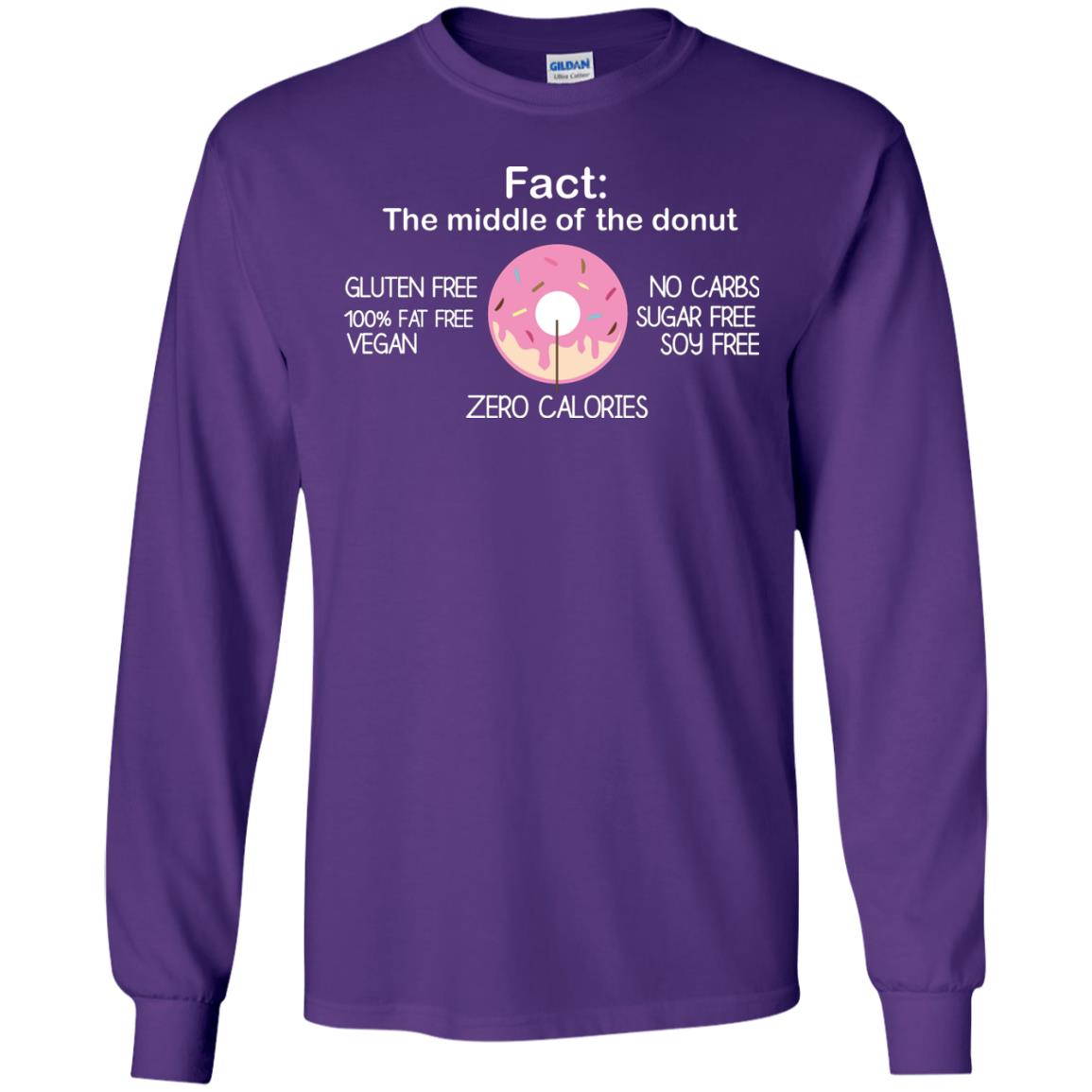 Fact The Middle Of The Donut Zero Calories Shirt Purple