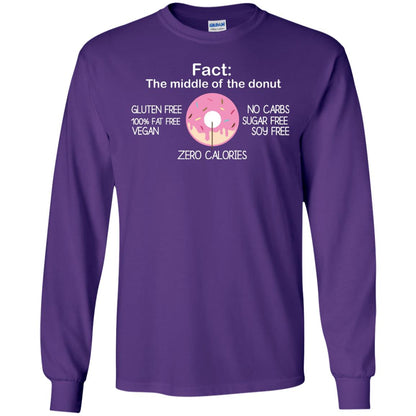 Fact The Middle Of The Donut Zero Calories Shirt Purple