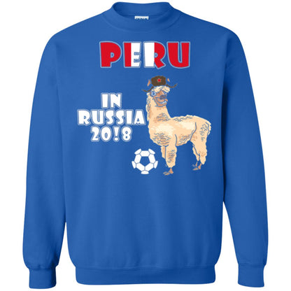 Soccer T-shirt Peru National Team Llama In Russia 2018 Cup Royal